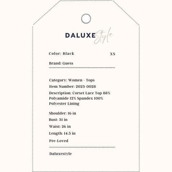 Black Guess by Marciano Corset Lace Top - Picture 5 of 5